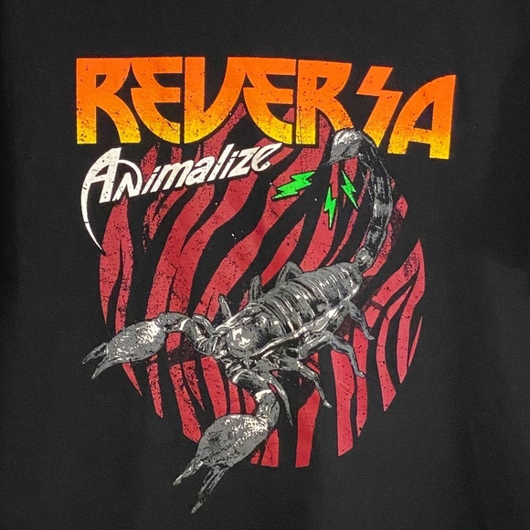 REVERSA Animalize Scorpion Black Graphic Grunge Goth Unisex T-Shirt Brazil L - Picture 5 of 13